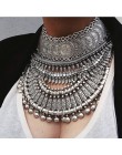Ztech obroża moneta naszyjnik i wisiorek Vintage Crystal Maxi Choker komunikat Collier kobieta Boho wielkie modne biżuteria dams