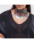 Ztech obroża moneta naszyjnik i wisiorek Vintage Crystal Maxi Choker komunikat Collier kobieta Boho wielkie modne biżuteria dams