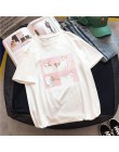 Kobieta kot kreskówkowy topy koszulki z krótkim rękawem casual Ulzzang kawaii harajuku album dropshipping vintage z krótkim ręka