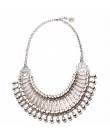 Ztech obroża moneta naszyjnik i wisiorek Vintage Crystal Maxi Choker komunikat Collier kobieta Boho wielkie modne biżuteria dams