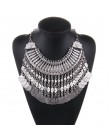 Ztech obroża moneta naszyjnik i wisiorek Vintage Crystal Maxi Choker komunikat Collier kobieta Boho wielkie modne biżuteria dams