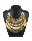 Ztech obroża moneta naszyjnik i wisiorek Vintage Crystal Maxi Choker komunikat Collier kobieta Boho wielkie modne biżuteria dams