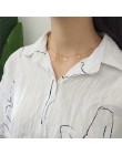 INZATT prawdziwe 925 srebro minimalistyczny geometryczny jasny dysk Choker naszyjnik dla kobiet moda biżuteria boho Bohemia prez