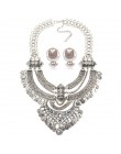 Ztech obroża moneta naszyjnik i wisiorek Vintage Crystal Maxi Choker komunikat Collier kobieta Boho wielkie modne biżuteria dams
