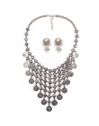 Ztech obroża moneta naszyjnik i wisiorek Vintage Crystal Maxi Choker komunikat Collier kobieta Boho wielkie modne biżuteria dams