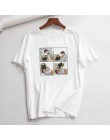 Kobieta kot kreskówkowy topy koszulki z krótkim rękawem casual Ulzzang kawaii harajuku album dropshipping vintage z krótkim ręka
