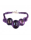 HanCheng New Fashion skórzana linka utworzono kryształowy drut Choker naszyjnik kobiety naszyjniki Handmade komunikat biżuteria 