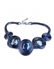 HanCheng New Fashion skórzana linka utworzono kryształowy drut Choker naszyjnik kobiety naszyjniki Handmade komunikat biżuteria 