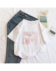 Kobieta kot kreskówkowy topy koszulki z krótkim rękawem casual Ulzzang kawaii harajuku album dropshipping vintage z krótkim ręka