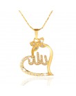 SONYA arabski kobiety złoty kolor muzułmański islamski bóg Allah uroku wisiorek naszyjnik biżuteria Ramadan prezent łańcuszek mi
