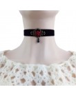 YiYaoFa elegancka róża Choker naszyjnik dla kobiet akcesoria gotycka strona biżuteria w stylu Vintage komunikat naszyjnik i wisi