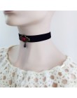 YiYaoFa elegancka róża Choker naszyjnik dla kobiet akcesoria gotycka strona biżuteria w stylu Vintage komunikat naszyjnik i wisi