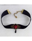 YiYaoFa elegancka róża Choker naszyjnik dla kobiet akcesoria gotycka strona biżuteria w stylu Vintage komunikat naszyjnik i wisi