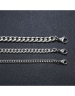 Kubański LINK CHOKER naszyjnik ze stali nierdzewnej dla mężczyzn biżuteria od 3 do 7 MM