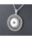 W stylu Vintage okrągłe 18mm metal xinnver snap naszyjnik i wisiorek sterling biżuteria z korale oświadczenie kobieta DIY biżute