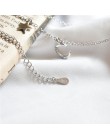 Anenjery 925 Sterling Silver naszyjnik Micro cyrkon księżyc wisiorek w kształcie gwiazdy krótki naszyjnik na obojczyk dla kobiet