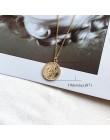 MEIBEADS w stylu Vintage rzeźbione złota moneta Roman naszyjnik dla kobiet czeski wisiorek naszyjniki Boho biżuteria Choker komu