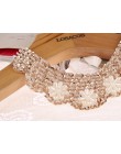 Darmowa wysyłka 70cm nowe mody popularne z imitacją kołnierzyka choker naszyjnik cekinami koraliki kobiety oświadczenie naszyjni