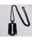 2019 moda ostrze ze stali nierdzewnej naszyjniki mężczyźni biżuteria czarny kolor Gothic naszyjniki biżuteria collier homme N423