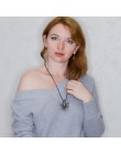 Kobiety wisiorek i naszyjniki Handmade Vintage długi naszyjnik kobiety modne dodatki naszyjnik geometryczny duży wisior Hot