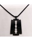2019 moda ostrze ze stali nierdzewnej naszyjniki mężczyźni biżuteria czarny kolor Gothic naszyjniki biżuteria collier homme N423