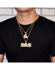 A-Z nazwa własna Bubble Letters naszyjniki i łańcuszek z wisiorem dla mężczyzn kobiety złoty kolor Cubic cyrkon Hip Hop biżuteri
