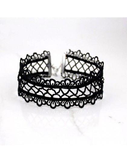 Lato najmodniejsza biżuteria akcesoria Sexy hollow out koronkowa czarna choker naszyjnik dla miłośników pary N174