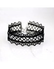 Lato najmodniejsza biżuteria akcesoria Sexy hollow out koronkowa czarna choker naszyjnik dla miłośników pary N174