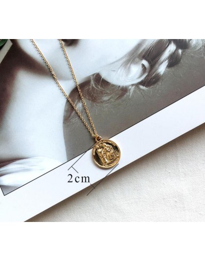 MEIBEADS w stylu Vintage rzeźbione złota moneta Roman naszyjnik dla kobiet czeski wisiorek naszyjniki Boho biżuteria Choker komu