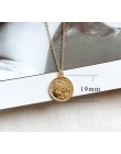MEIBEADS w stylu Vintage rzeźbione złota moneta Roman naszyjnik dla kobiet czeski wisiorek naszyjniki Boho biżuteria Choker komu