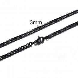 Kubański LINK CHOKER naszyjnik ze stali nierdzewnej dla mężczyzn biżuteria od 3 do 7 MM