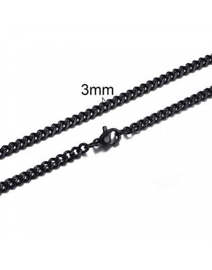 Kubański LINK CHOKER naszyjnik ze stali nierdzewnej dla mężczyzn biżuteria od 3 do 7 MM