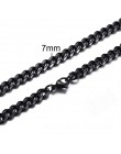 Kubański LINK CHOKER naszyjnik ze stali nierdzewnej dla mężczyzn biżuteria od 3 do 7 MM