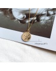 MEIBEADS w stylu Vintage rzeźbione złota moneta Roman naszyjnik dla kobiet czeski wisiorek naszyjniki Boho biżuteria Choker komu