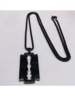 2019 moda ostrze ze stali nierdzewnej naszyjniki mężczyźni biżuteria czarny kolor Gothic naszyjniki biżuteria collier homme N423