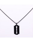 2019 moda ostrze ze stali nierdzewnej naszyjniki mężczyźni biżuteria czarny kolor Gothic naszyjniki biżuteria collier homme N423