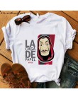 2020 La Casa De Papel kobiety BELLA CIAO Tshirt dom papieru śmieszne lato T Shirt pieniądze Heist kobiety luźna koszulka femme
