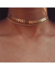 Multi Arrow modny naszyjnik dla kobiet dwie warstwy naszyjniki złoty kolor Fishbone samolot naszyjnik Choker naszyjnik dla dziew