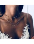 Multi Arrow modny naszyjnik dla kobiet dwie warstwy naszyjniki złoty kolor Fishbone samolot naszyjnik Choker naszyjnik dla dziew
