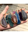 Reiki naturalny onyks agaty wisiorki naszyjnik Chakra Multi kolorowe kawałek nieregularne prawdziwe Agat kryształ kamień kwarcow