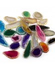 Reiki naturalny onyks agaty wisiorki naszyjnik Chakra Multi kolorowe kawałek nieregularne prawdziwe Agat kryształ kamień kwarcow