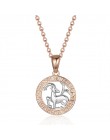 FJ 12 znak zodiaku 585 złoty kolor konstelacji Rose White wisiorki koziorożec/Gemini Twisted naszyjnik łańcuch kobiety mężczyźni