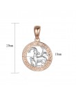 FJ 12 znak zodiaku 585 złoty kolor konstelacji Rose White wisiorki koziorożec/Gemini Twisted naszyjnik łańcuch kobiety mężczyźni