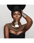 MANILAI Punk stop Torque Choker naszyjniki dla kobiet Maxi biżuteria afryka duży kołnierz oświadczenie naszyjnik Boho Collier Fe