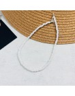 Proste koraliki Strand naszyjnik kobiety ciąg z koralikami krótkie Choker naszyjnik biżuteria Chokers naszyjnik prezent