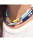 4/6/8mm 20 kolorów glina polimerowa naszyjnik miękka ceramika Choker naszyjnik kolorowe Surfer koraliki kołnierz ręcznie Femme b