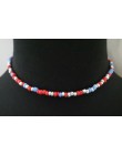 Proste koraliki Strand naszyjnik kobiety ciąg z koralikami krótkie Choker naszyjnik biżuteria Chokers naszyjnik prezent