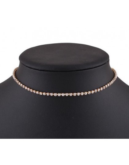 KMVEXO prosta konstrukcja kryształowe koraliki Choker naszyjnik kobiety oświadczenie naszyjnik świecący Rhinestone chocker biżut