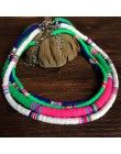 4/6/8mm 20 kolorów glina polimerowa naszyjnik miękka ceramika Choker naszyjnik kolorowe Surfer koraliki kołnierz ręcznie Femme b