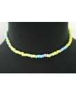 Proste koraliki Strand naszyjnik kobiety ciąg z koralikami krótkie Choker naszyjnik biżuteria Chokers naszyjnik prezent